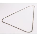 Silver necklace formed from interwoven links, 22g