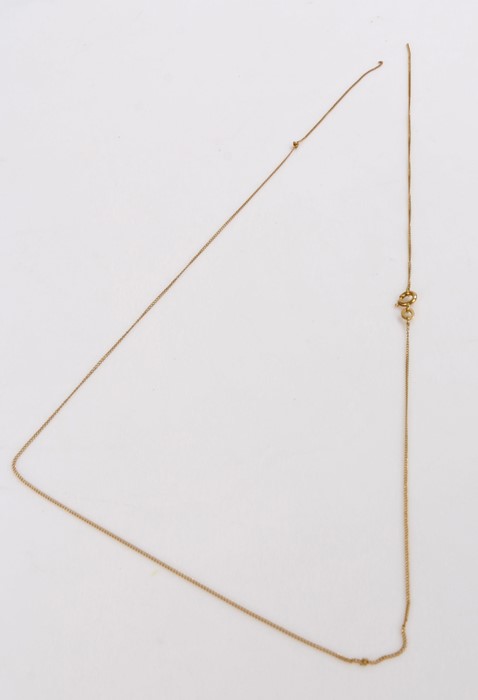 18 carat gold chain link necklace (broken), 1.9g