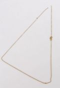 18 carat gold chain link necklace (broken), 1.9g