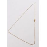 18 carat gold chain link necklace (broken), 1.9g