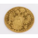 Austrian gold Duckett coin, 1915, 14g