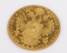 Austrian gold Duckett coin, 1915, 14g