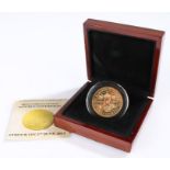 Elizabeth II Double Sovereign, Tristan da Cunha double Sovereign 2013, from a Mintage of 150
