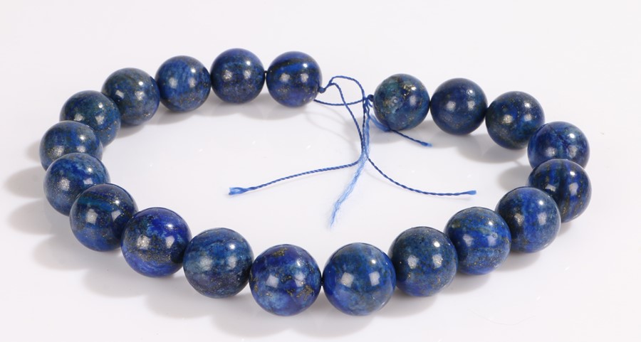 Lapis lazuli bead necklace 40cm long - Image 2 of 2