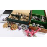 Costume Jewellery, to include bead necklaces, earrings, brooches, pendants etc. (qty)