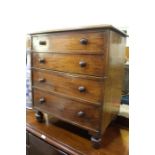 Victorian mahogany commode chest