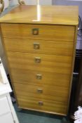 G-plan teak chest of six drawers, 54.5cm wide