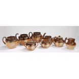 Collection of Royal Doulton, to include five teapots in brown glaze and tavern scenes, two twin