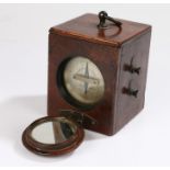 19th Century Raworths Patent telegraph linesman's galvanometer, Dorman & Smith Manchester, housed in