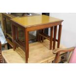 Remploy nest of three teak tables