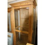 Large Pine display cabinet, 87cm wide x 190cm high