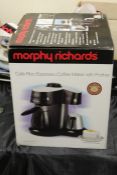 Morphy Richards Cafe Rico espresso coffee maker with frother, boxed