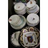 Crested souvenir plates, various locations and sizes (qty)