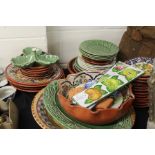 Spanish and Portuguese terracotta and polychrome dishes, plates wall hangings etc. (qty)