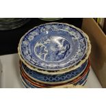 Collection of pottery plates, to include Spode, Dresden Opaque China, Wedgwood, Masons Ironstone, (