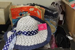 Ladies handbags, purses, scarves, hats etc. (qty)