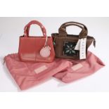 Radley mini Flower Square handbag, 18cm wide, with bag, Radley mini Santorini pink handbag, 19cm