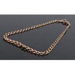9 carat gold chain, with graduated links and clip ends, 39cm long, 25.1 grams