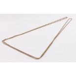 9 carat chain, formed from oval links, 156cm long, 23.1g