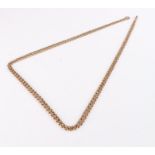 9 carat gold chain with clip end, 152cm long, 39.4g