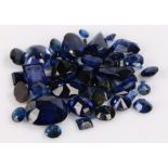 Collection of loose gemstones, sapphires, at a total of 90.75 carats