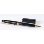 Mont Blanc Meisterstuck propelling pencil, the black body with gilt mountsLight surface scratches