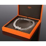 Hermes, a silver collar necklace with buckle end, 43cm long, together with the box and original