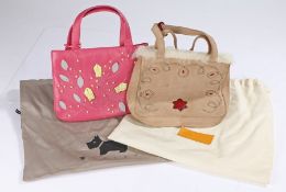 Radley mini scatter handbag, 19cm wide, with bag, Radley mini suede handbag, 19cm wide, with bag (