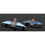 Two silver and enamel sweetheart brooches, both for the RAF, (2)