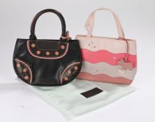 Radley mini Santorini brown handbag, 19cm wide, with bag, Radley mini spotty dog handbag, 19cm wide,