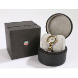 Tag Heuer Professional 200 Meters ladies wristwatch, the signed white dial with luminous baton