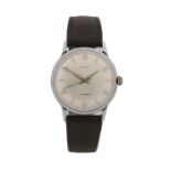 Elgin gentleman's wristwatch, circa 1958, the signed silver dial with Arabic and baton markers,