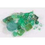 Collection of loose gemstones, tourmalines, at a total of 20.62 carats