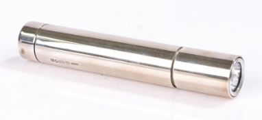 Elizabeth II silver torch, London 2001, maker DMJ, of cylindrical form, 8cm long, housed in a