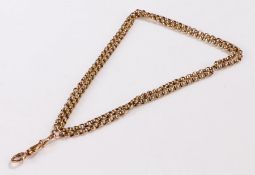 9 carat gold chain link necklace with clip end, 28.1gNo visible condition issues