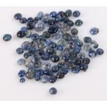 Collection of loose gemstones, sapphire beads, at a total of 27.67 carats