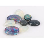 Collection of loose gemstones, opals, at a total of 19.47 carats