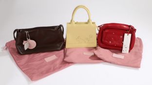 Radley small Santorini handbag, 25cm wide, with bag, Radley mini dot to dog handbag, 18cm wide,