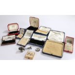 Jewellery boxes, to include Cartier, Selfridge, Charig Ltd. etc.