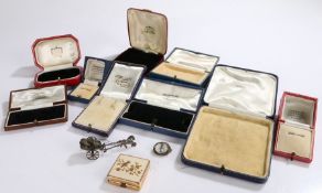 Jewellery boxes, to include Cartier, Selfridge, Charig Ltd. etc.