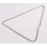 Silver chain link necklace, 24.3g