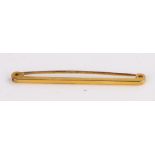 9 carat gold bar brooch, 1.8g