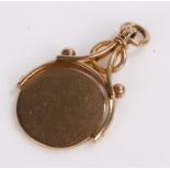 9 carat gold swivel fob seal, 4.4g