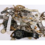 Watch parts and accessories, to include manual and quartz movements, cases, bracelets etc. (qty)