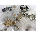 Watch parts and accessories, to include manual and quartz movements, cases, bracelets etc. (qty)