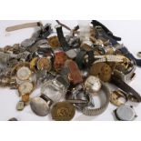 Watch parts and accessories, to include manual and quartz movements, cases, bracelets etc. (qty)