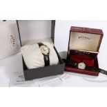 Ladies Rotary gilt wristwatch, the mother of pearl effect dial with baton markers and date