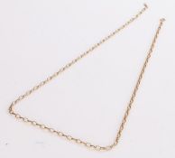 9 carat gold chain link necklace, 1.7g