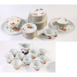 Royal Worcester Evesham pattern porcelain service, to include plates, cups, bowls, jug, dish,