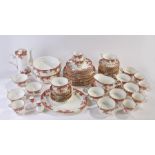 Royal Stafford Olde English Garden pattern tea and dinner service, comprising, oval meat plate,